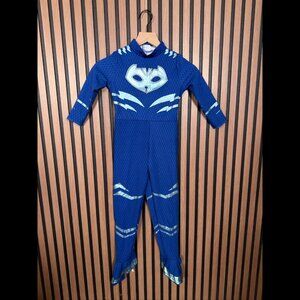 Spirit Halloween PJ Masks Costume 5-6T Boys Blue Catboy w/ Tail One Piece